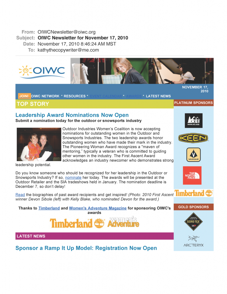 OIWC Newsletter